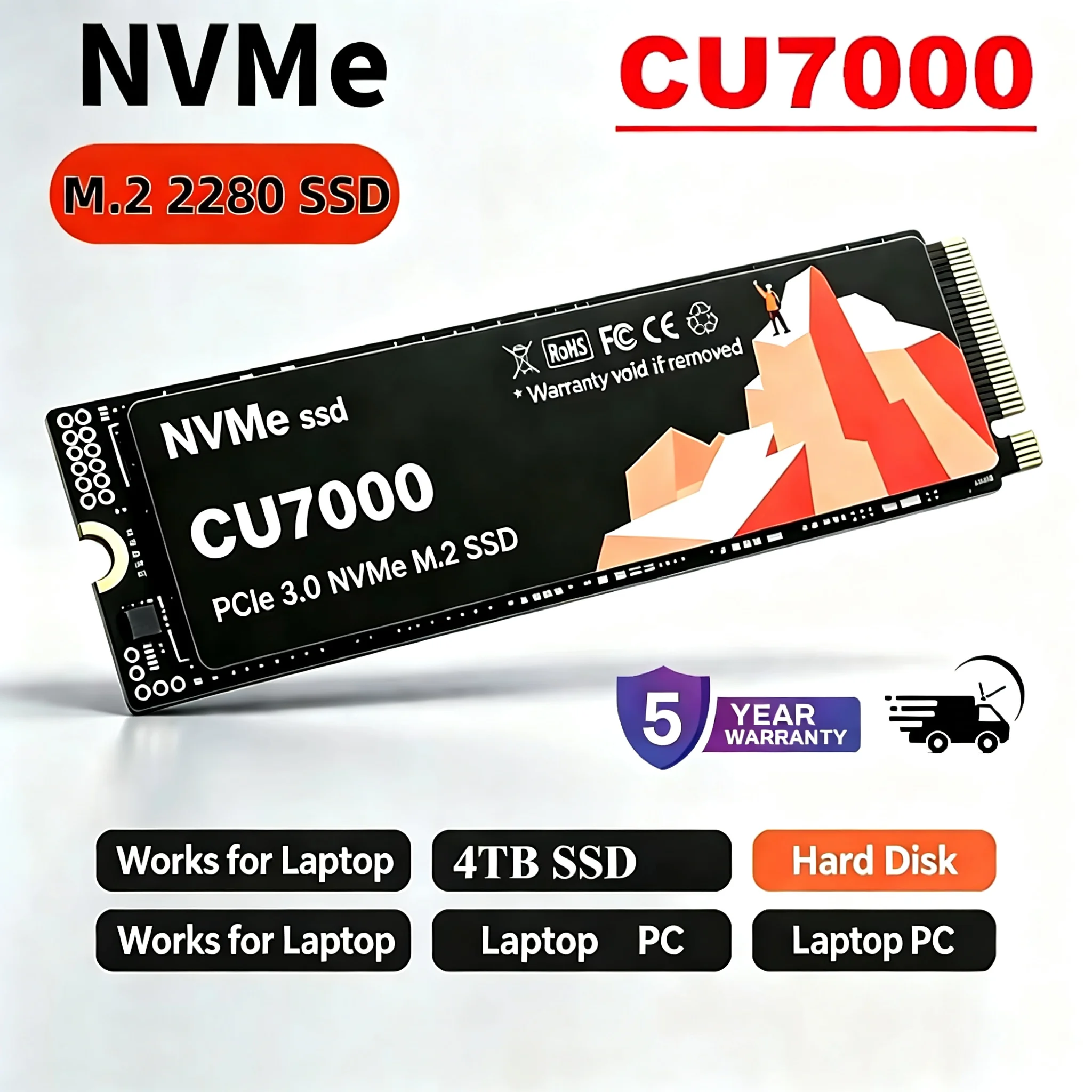 Ssd 500Gb - CU7000 SSD M.2 NVMe – внутренний