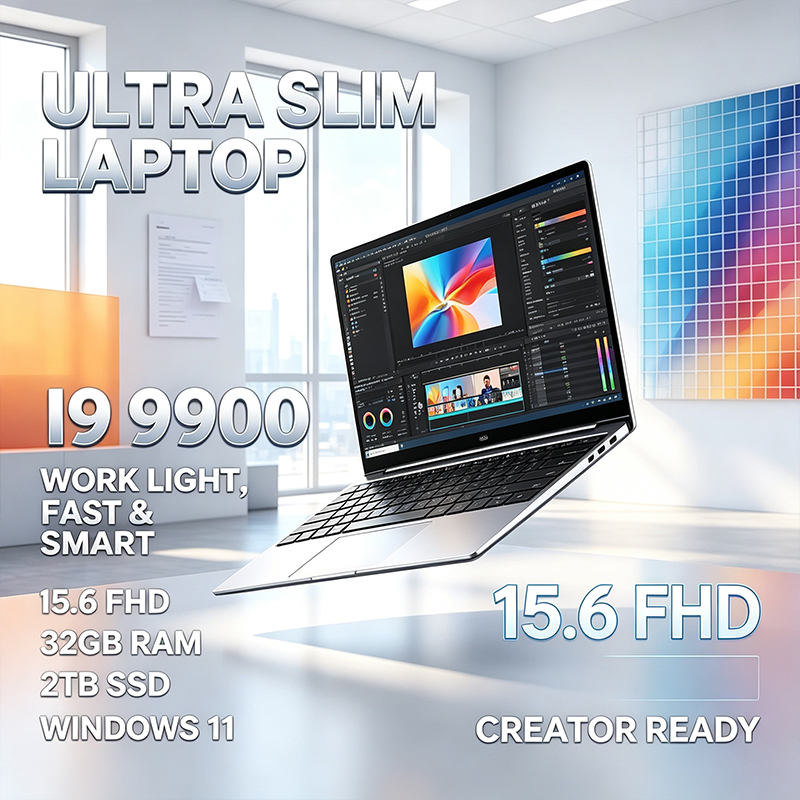 Ssd 2Tb - 15,6-дюймовый ноутбук с дисплеем FHD IPS,